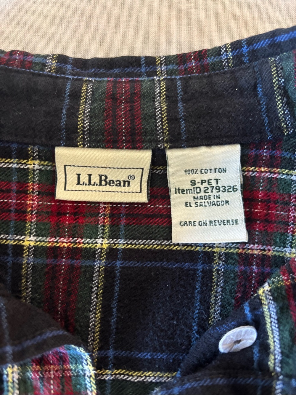 Vintage LL Bean Women’s Scotch Plaid Flannel Shirt Tartan Preppy Heritage SP - Picture 5 of 8